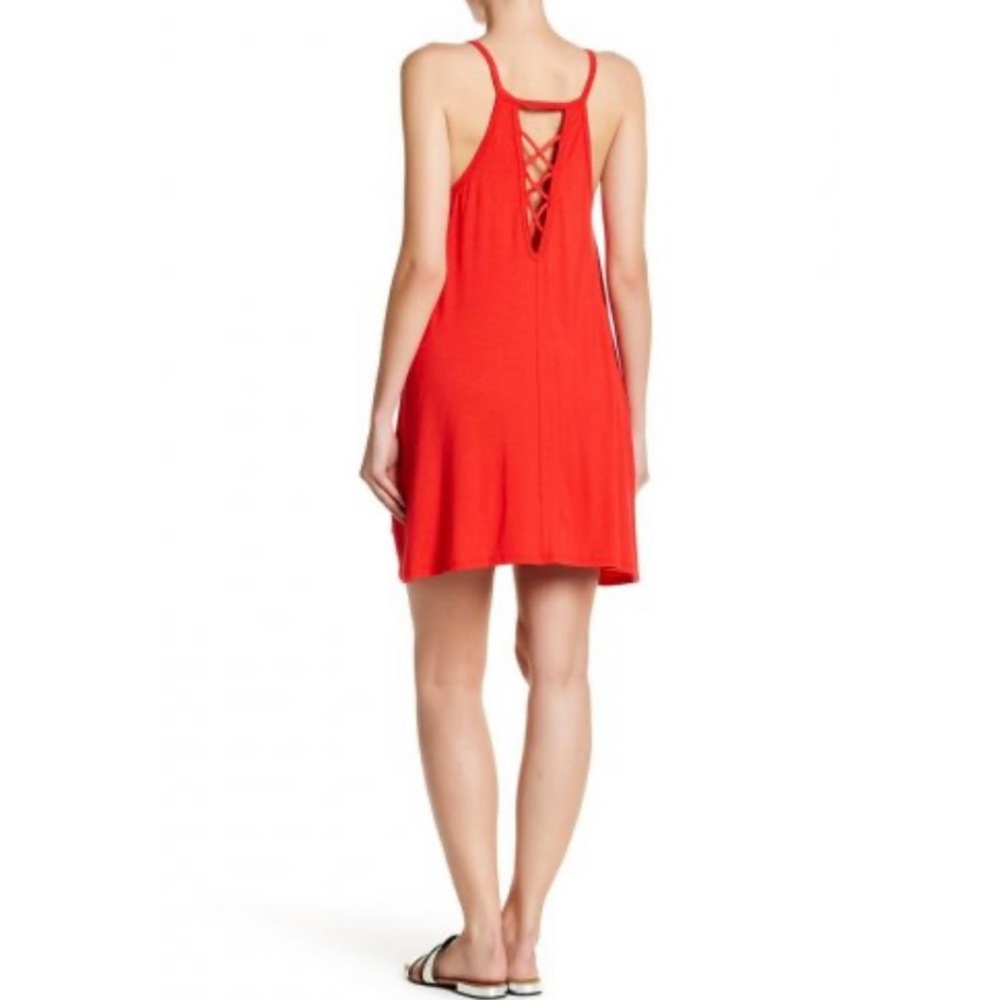 NWT Mauve Lattice Back Mini Swing Dress | Size Medium - Picture 11 of 12